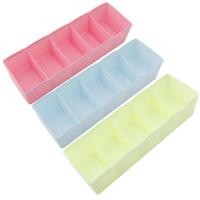 ราคา Flov4 Storage Organizer BoxUnderwear Bras Ties โต๊ะถุงเท้าลิ้นชักตู้เสื้อผ้า 5 เซลล์พลาสติก (57211684968)
