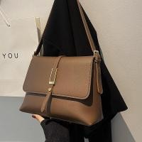 ราคา Retro Simple PU กระเป๋าสี่เหลี่ยมเล็ก Classy One-Shoulder Underarm Bag Commuter All-Match Cross-Body Bag (57060915521)