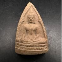 ราคา พระพุทธโคดม เนื้อดินเผา หลังยันต์พระเจ้าห้าพระองค์ หลวงพ่อขอบ ปี2505 สวยงามมาก ขนาดพระกำลังใช้ (24594345101)