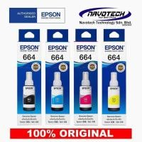 ราคา หมึกเติมของแท้ Epson รุ่น 664 /T664 สีดำ/สีฟ้า/สีชมพู/สีเหลือง (21388179962)