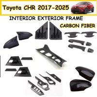 ราคา Toyota CHR C-HR 2017-2025 คาร์บอนไฟเบอร์รถยนต์ INTERIOR ฝาครอบกรอบ GARNISH (40268807642)