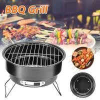 ราคา เตาย่างBBQ เตาปิ้งย่าง เตาบาร์บีคิว เตาย่างบาร์บีคิว ใช้ถ่าน เตาย่างถ่านแบบพับได้ เตาย่างบาร์บีคิวขนาดเล็กกลมเรียบง่าย (26109429761)