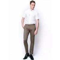 ราคา กางเกงสแลคขายาวผู้ชาย ผ้าชิโน่สีน้ำตาลอ่อนไซร์32" (2690120279)