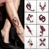 ราคา CYBERZAP Zodiac Signs รอยสักชั่วคราว, กันน้ําสิบสองราศี Gothic Chic สัญลักษณ์รอยสัก, มะเร็ง Leo Libra Aries Taurus Gemini Y2K Body Tattoo สติกเกอร์ (50412243515)