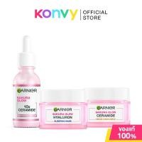 ราคา Garnier Sakura White Set 3 Items [Hyaluron Booster Serum 30ml + Day 50ml + Night Cream 50ml] เซทผลิตภัณฑ์ดูแลผิวหน้า. (21788006752)