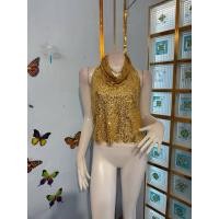 ราคา เสื้อคล้องคอแขนกุดปักเลื่อมสีทองวิ้งๆ (26734821758)
