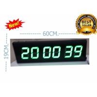 ราคา นาฬิกาดิจิตอล LED DIGITAL CLOCK ขนาด 60x19cm.ตัวเลขสีเขียว แขวนผนัง รุ่น6020 (1646562957)