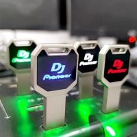 ราคา Luminous DJ Pioneer USB Pendrive เปลือกโลหะไฟ LED สําหรับบาร์คลับเพลงเก็บใช้ (54961916580)