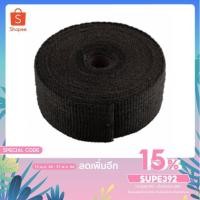 ราคา [SUPE392 ลด15%]ผ้าพันท่อ เฮดเดอร์ ท่อไอเสีย Big bike รถยนต์ ( Fiberglass) 100% ความกว้าง 2 นิ้ว ยาว 10 เมตร สีดำ (BLACK) (42950241311)