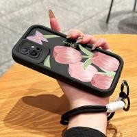 ราคา เคสสำหรับ VIVO Y75 Y55 5G Y55s Y33s Y33e Y30 5G Y52T T1 5G เคสโทรศัพท์ดอกทิวลิปสีชมพูซิลิโคนสายคล้องซอฟต์เชลล์กันกระแทก (57961453246)