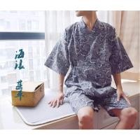 ราคา 【ชุดกิโมโนญี่ปุ่น】▬ชุดนอนกิโมโนแขนสั้นผู้ชาย ผ้าฝ้ายญี่ปุ่น ชุดนอนยูกาตะ (8084426690)
