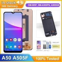 ราคา สําหรับ pantala samsung Galaxy A50 A505 SM-A505F/DS A505FN/DS A505GT/DS จอแสดงผล Lcd Touch Screen Digitizers กรอบ (54762399155)