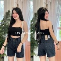 ราคา พร้อมส่ง กางเกงยีนส์ขาสั้น On the way งานป้าย เอวสูง เก็บพุง สวยมาก ผ้าดีมาก ดีเทล2กระดุม (17887574254)