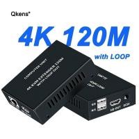 ราคา 4K 120M HDMI KVM Extender พร้อม Loop Over RJ45 Cat6 Ethernet สาย HDMI Extender เครื่องส่งสัญญาณวิดีโอและตัวรับสัญญาณสําหรับคีย์บอร์ดเมาส์ (40081749534)