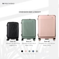 ราคา POLO WORLD กระเป๋าเดินทาง PW901 Gateway Hardcase Luggage กระเป๋าเดินทางล้อลาก โปโลเวิล์ด ระบบล็อค TSA รับประกัน 2 ปี (22781765735)