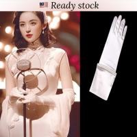ราคา ถุงมือสีขาวยาวงานแต่งงานเจ้าสาวอาหารค่ําถุงมืออาหารค่ํา Sarung Tangan ซาตินถุงมือเจ้าสาวงานแต่งงานถุงมือสีขาวถุงมือลูกไม้ (45711857345)