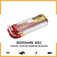 ราคา ❃ แบตเตอรี่ Lipo 6000 Mah 65C 2S 3S 4S 6S 7.4V 11.1V 14.8V 22.2V สําหรับ RC FPV รถรถบรรทุ ❃ (42356220649)