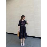 ราคา เดรสผ้ายืดต่อชายระบาย อกพิมลายโบว์ (29004258115)