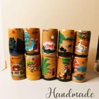ราคา ถ้วยไม้ไผ่เพ้นท์มือพร้อมภาพสาวภูมิทัศน์เวียดนาม - ที่ใส่ปากกาไม้ไผ่ - ของที่ระลึก (56661642051)