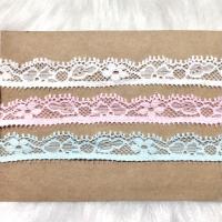 ราคา 10หลา / 5หลา ริบบิ้นลูกไม้นิ่มยืด ลูกไม้ตกแต่ง ลูกไม้สีพาสเทล 15มิล 1.5เซน เซนครึ่ง เส้นแต่ง เทปแต่ง เทปลูกไม้ (5589096639)