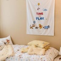 ราคา DISNEY HOME Winnie the Pooh ผ้าโปสเตอร์ 90x120 ซม. Wall Art Tapestry ผ้าฝ้ายตกแต่งห้อง (56412662174)