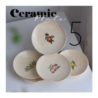 ราคา จานเซรามิคญี่ปุ่นมือสอง จานขนาดเล็ก จานลายดอกไม้ (ชุด 5 ชิ้น) (19569028445)