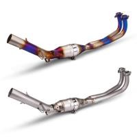 ราคา Motorcycle Exhaust System Muffler Escape Moto Slip On Front Link Pipe Scooter Exhaust For YAMAHA TM (48154982566)