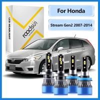 ราคา Fit สําหรับ Honda Stream Gen2 2007-2014LED ไฟหน้ารถหลอดไฟ Low Beam High Beam ไฟหน้า Foglamp 6000K สีขาว 11000LM 800% ความสว่าง Plug And Play (57361002738)