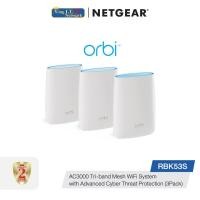 ราคา NETGEAR Orbi (RBK53S) Orbi AC3000 Tri-band WiFi System with Advanced Cyber Threat Protection (RBK53 V.2) (9751654530)