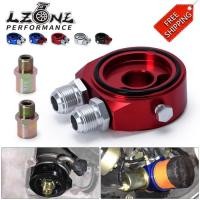 ราคา FREE SHIPPING - Universal oil filter sandwich adapter Aluminum Sandwich Oil Adapter Filter Cooler P (46806177982)