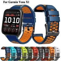 ราคา C สาย X1ซิลิโคนสายสำหรับการ์มินสองแบบสปอร์ตสายรัดข้อมือระบายอากาศสายรัดข้อมือสำหรับ Garmin Venu X1อ (53954534772)