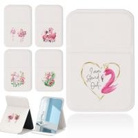 ราคา กระจกแต่งหน้าพับได้แบบมือถือ PU สี่เหลี่ยม สีขาว/ชมพู/ดำ กระจกพกพาการ์ตูน สต็อกในประเทศ ลายฟลามิงโก (40223650985)