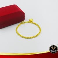ราคา สร้อยข้อมือ สร้อยข้อมือแฟชั่น ลายห่วงคู่ หัวใจตัดลายพ่นทราย น้ำหนัก 2 สลึง งานเคลือบแก้ว ชุบเศษทองเยาวราช (11930145166)