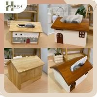 ราคา กล่องทิชชู่ไม้ กล่องทิชชู่ไม้ทรงบ้าน สไตล์มินิมอล กล่องใส่กระดาษทิชชู่ตกแต่งบ้าน Wooden Tissue Box Japanese Style (47805125676)