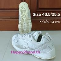 ราคา รองเท้ามือ2 New Balance 615 สีครีมไข่ Size ป้าย 40.5/25.5 cm.** แนะนำเท้า 24-24.5 ซอฟในสบายเท้า พื้นเต็ม (27312456592)