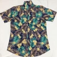 ราคา [5สี]เสื้อเชิ้ตแขนสั้นลายใบไม้ ลายดอก เชิ้ตฮาวาย เชิ้ตวินเทจ (884067804)