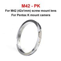 ราคา M42-Pentax PK Mount Adapter Ring with tool Silver For M42 (42x1mm) mount lens to Pentax K Mount Camera K3 K5 K7 K10D K10 (26619474069)