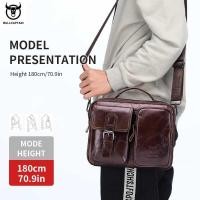 ราคา กระเป๋าสะพายข้างรองเท้าผู้ชายหนังแท้ใหม่กระเป๋าหิ (26309149536)