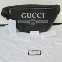 ราคา New Gucci Print Leather Belt-bag ไซส์ใหญ่ (1918917427)