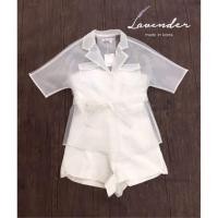 ราคา จั้มสูทเกาะอกขาสั้นสีขาวงานป้ายLavender*sz.L (5662932666)