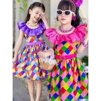 ราคา ND พร้อมส่ง เดรสย้อนยุคเด็ก แถมเข็มขัด #ชุดย้อนยุคเด็ก . #เดรสทองกวาว ลูกทุ่งชุดย้อนยุคเด็ก (57005900383)