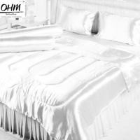 ราคา OHM ผ้าปูที่นอน ผ้าเครปซาติน 220 เส้น ขนาด 3.5 ฟุต 3 ชิ้น (สีขาว) (1144261411)