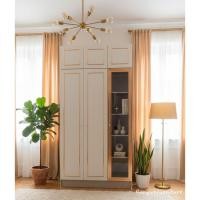 ราคา ตู้เสื้อผ้า 120cm 3 ประตู+ชั้นโชว์ ประตูกระจกใส รุ่นสูง2เมตร หน้าบาน pink gold (16144630944)
