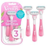 ราคา GilletteVenusSensitiveWomensDisposableRazors-แพ็คเกจเดี่ยวof3Razors (40281415482)