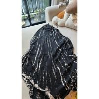 ราคา เดรสยาว ผ้ามัดย้อม สีดำ (24124223707)