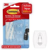 ราคา แผ่นเทปกาวคอมมานด์ 3M คอมมานด์ ตะขอใสขนาดเล็ก ชนิดลอกออกได้ COMMAND ADHESIVE TAPE WITH MINI HOOKS 3M CLEAR (25770763574)