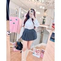 ราคา เสื้อลูกไม้แขนยาว คอจีนระบาย แต่งเพชรน่ารัก RS0128 (29224941805)