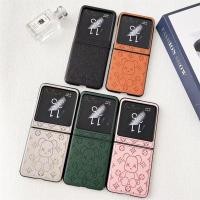 ราคา สําหรับ Motorola Moto Razr 40,Razr 40 Ultra,Classic ตุ๊กตาหมีเคสโทรศัพท์แบบพับได้พร้อมฝาครอบป้องกันหนัง PU คุณภาพสูง (42480561588)