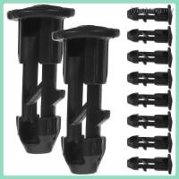 ราคา 10 ชิ้นถังขยะถังขยะกลางแจ้งล็อคฝาปิด Latch 6.30X3.00X3.00 ซม.สีดํา ABS (51412050579)
