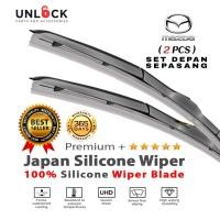 ราคา ญี่ปุ่นซิลิโคน Mugen Car Wiper Mazda 2 Mazda 3 Mazda 6 CX 3 CX 5 Premium Car Wiper Pengilap Cereta (2 ชิ้น) (46010365503)